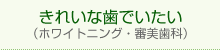 きれいな歯でいたい （ホワイトニング・審美歯科）